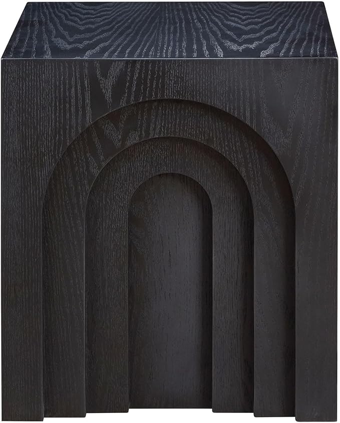 15.74'' Square Coffee Table for Living Room, Minimalist Coffee Table Modern Coffee Table, Tea Table Side Table End Table Small Coffee Table Accent Table Bedside Table for Apartment Office,Black