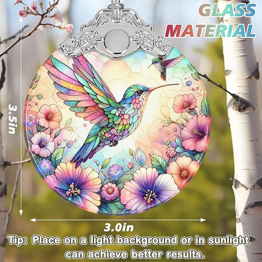 Hummingbird Stained Glass Orament - Christmas Ornament - Christmas Decorations for Tree - Holiday Present ldeas - Gift Exchange