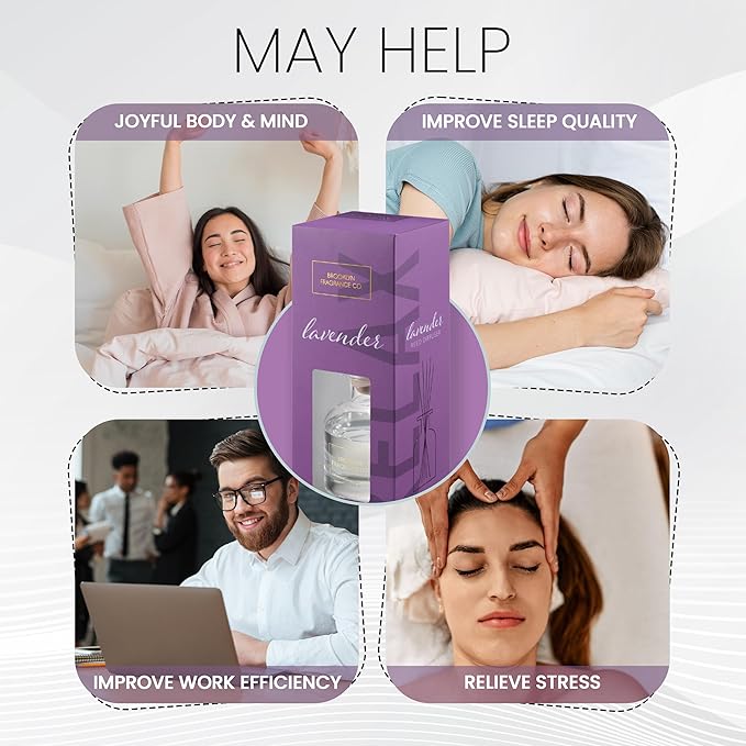 Brooklyn Fragrance Co. Aroma Diffuser - Long Lasting Premium Fragrance - Air freshener for Home Lavender scents - Fragrance Diffuser for a Large Room - 100ML