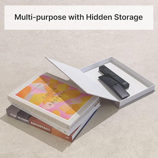 Elevate Your Space Instantly with TWKL Faux Book Set of 4 – Premium Decorative Books with Hidden Storage for Coffee Table & Living Room Decor, Shelf or Entryway Accent