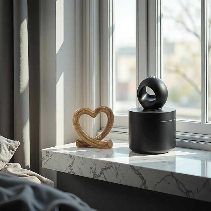 Imitation Wood Grain Heart Sculpture – Rustic Love Figurine for Farmhouse Decor, Nature-Inspired Romantic Gift, Anniversary or Engagement Present