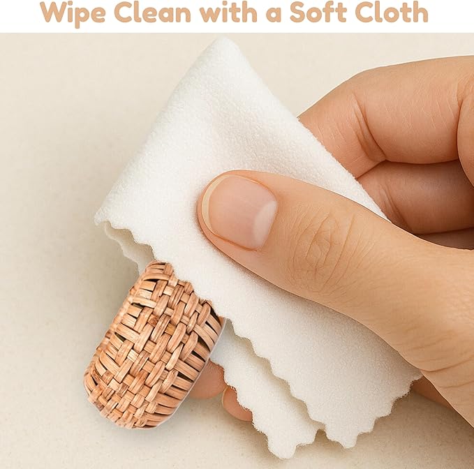 Napkin Rings Set of 12 - Handmade Decorative Serviette Rings for Dining Table, Weddings, Parties, Events, Holiday Gatherings, and Everyday Use Boho Rustic Farmhouse Décor (Brown) - ALPHA Living HOME