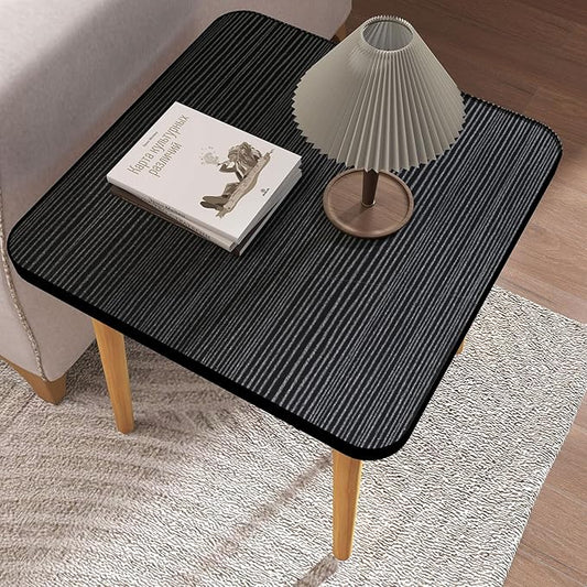 Simple End Table,Modern Side Table with 4 Solid Wood Sturdy Legs for Living Room,Nightstand Bedside Table for Bedroom Balcony (Black)