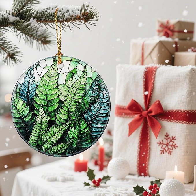 Lush Fern Christmas Ornaments: Christmas Decorations for Tree & Holiday Decor – Holiday Presents, Gift Ideas for Friends, Coworker, Family, Plant Lover, Nature Lover, and Gardener