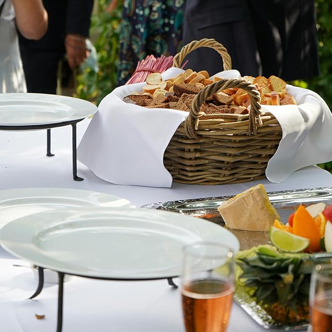 8 Foot Folding Table 96 inch Heavy Duty 8ft Plastic Portable Foldable Table with Handle Indoor Outdoor White 8' Dining Table for Picnic, Party and Camping