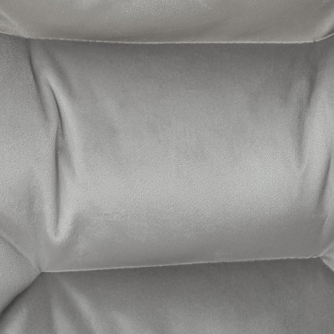 HOMCOM Modern Lazy Chair with Ottoman, Fabric Lounge Accent Chair, Leisure Sofa Armchair with Armrests, Side Pockets, Upholstered Reading Chair and Footstool Set for Living Room, Bedroom, Light Gray