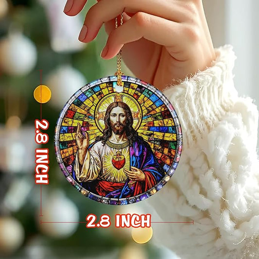 Jesus Christ Ornament: Christmas Ornaments, Religious Christmas Decorations for Tree, Catholic Ornament & Christian Holiday Decor | Religious Gifts, Christian Gifts - Design A