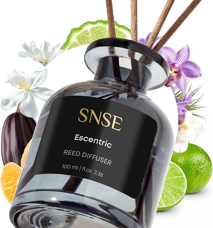 SNSE Escentric Reed Diffuser Set - Premium Reed Diffusers for Home with Diffuser Reeds, Luxurious Gift Aroma, Sophisticated Scent, Ideal for Relaxation, Elegant Home Fragrance