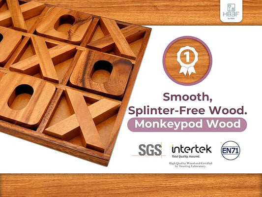 BSIRI Jumbo Tic Tac Toe Board Games - Wall Tic Tac Toe for Rustic Home Decor Farmhouse Decor, Patio Decor, Coffee Table Decor, Ideal Outdoor Games, Game Night, Family Games, Unique Gifts for Couples