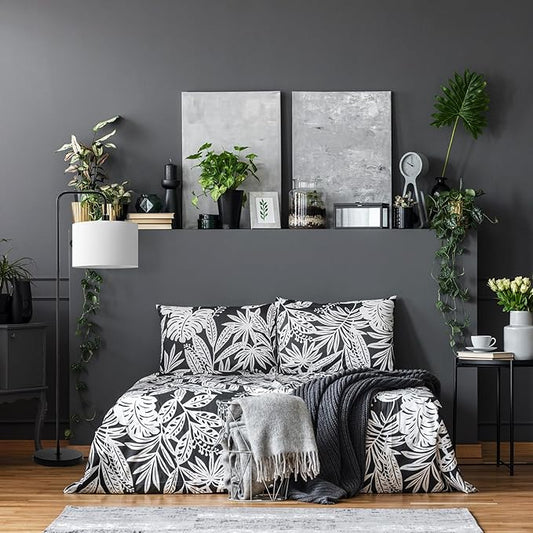 GLOBE Electric 67065 58" Floor Lamp, Black, Dark Gray Velvet Shade, On/Off Socket Rotary Switch, Living Room Décor, Reading Light, Home Essentials, Bedroom, Office Accessories