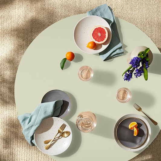 Best Choice Products Round 35.5in Dining Table for 4 w/Sturdy Wood Finish Steel Legs, Mid Century Modern, Space-Saving, Small Space Circle Dinette for Home, Kitchen, Apartment - Sage Green