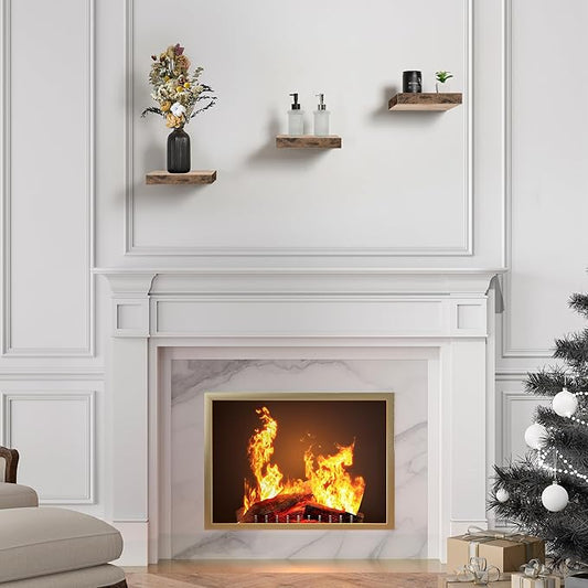 Sorbus Square Floating Shelf for Wall - 3 Small Shelves with Invisible Mounting Brackets for Living Room Decor, Bedroom, Bathroom Decor, Home & Kitchen - 9" Wall Shelf to Display Photos Trophies