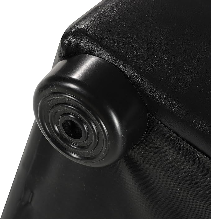 Adeco 17" Black Storage Ottoman Cube with Tray Lid, Small Footstool with Storage, Square End Table for Living Room & Bedroom