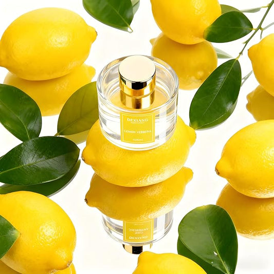 Reed Diffuser Set - 3.38 fl oz (100ml) Lemon Verbena Essential Oil with 6 Reed Sticks | Home & Bathroom Decor