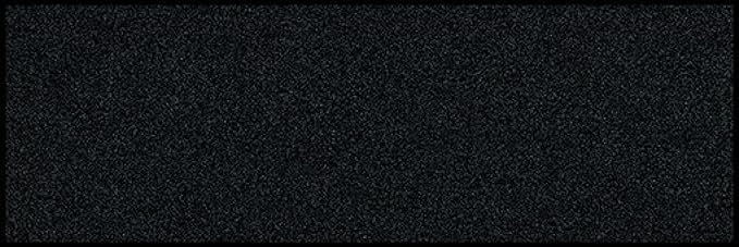 Wash and Dry Monotone Rug, Raven Black Non-Slip Washable Doormat 24x35 in (Medium)