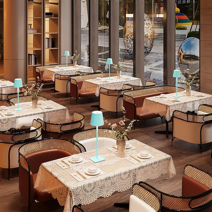 2 Pack Cordless Table Lamps, 3 Colors Stepless Dimming, 5000mAh Rechargeable Battery LED Desk Lamp for Bedroom/Couple Dinner/Desk/Cafe/Dining Room/Terrace