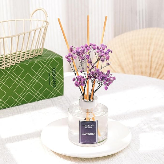 3.38 oz (100ml) 2pcs,Eucalyptus/Lemon Verbena Scented Reed Diffuser Set,Reed Diffuser & 12pcs Reed Diffuser Sticks,Home & Kitchen| Home & Bathroom Decor,Fragrance and Gifts