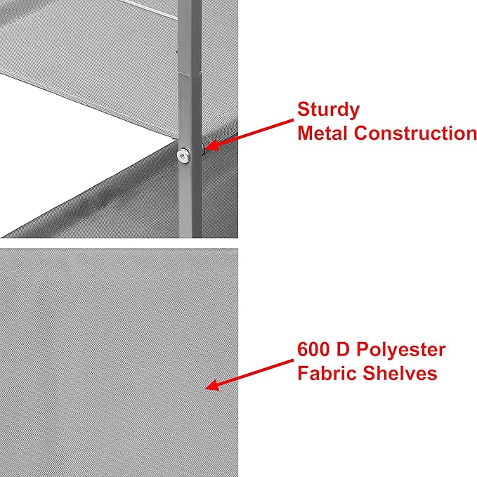 Simple Houseware 3 Drawer Nightstand Dresser with Wood Top, Grey