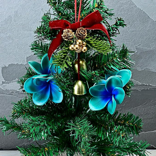 Birthday Gifts for Women Men 10pcs Unique Teal Flowers PU Real Touch Flowers Hawaiian Plumeria Frangipani Artificial Flowers for DIY Birthday Gifts Wedding Gifts Home Decor Table Centerpiece