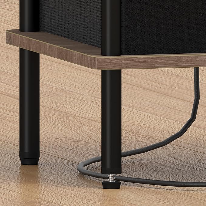 Small Side Table with Charging Station, Set of 2 End Table for Small Spaces, Slim Nightstand with Outlet,Sofa Beside Table, 3-Tier Storage Shelf,Living Room, Bed Room, Natrual Walnut