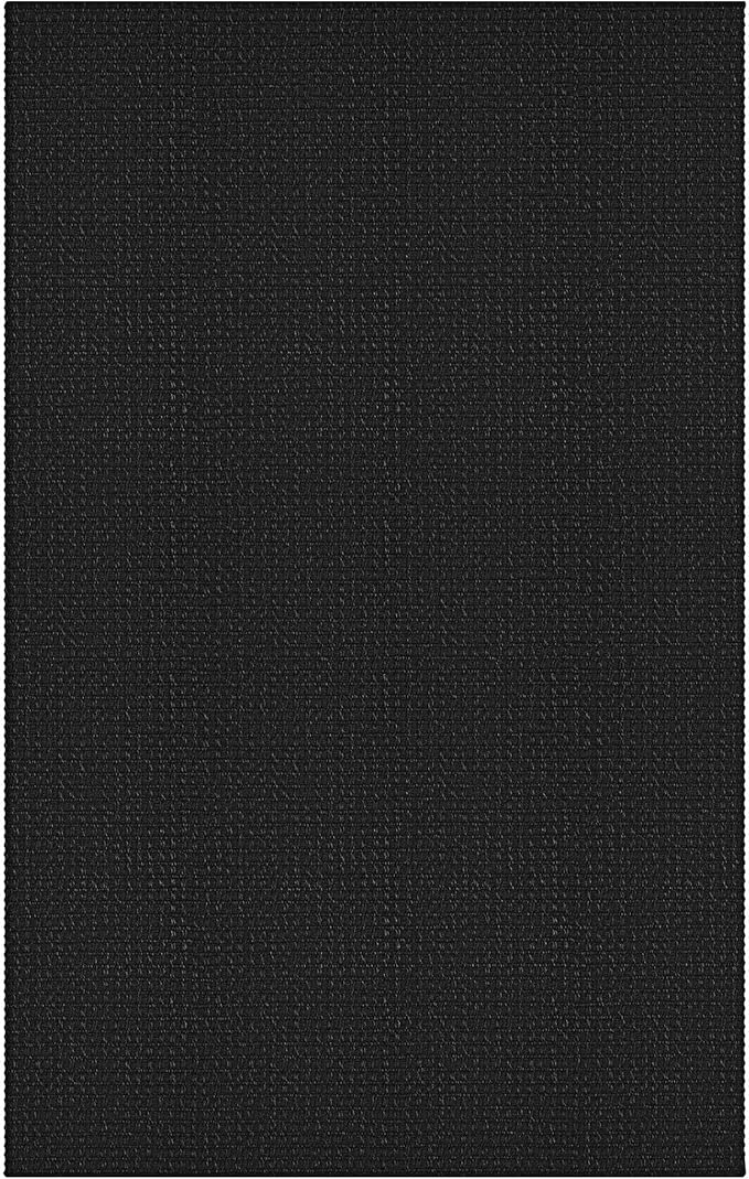 IOHOUZE Small Area Rug 2x3 Washable Woven Rugs for Entryway Non Slip Rubber Backed Front Door Rugs Indoor Doormat Throw Rug Floor Carpet for Entrance Kitchen, Black/Grey