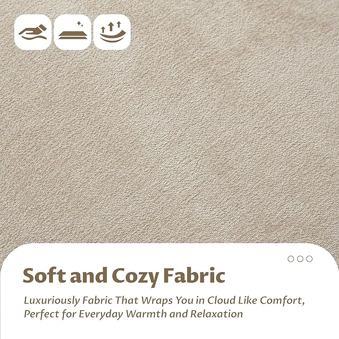 Armless Set of 2 Accent Chair,Modern Comfy Upholstered Living Room Chairs with Wooden Legs& Pillows,Lounge Sofa Side Chair for Bedroom Farmhouse Reading (Brown, 2 PCS)