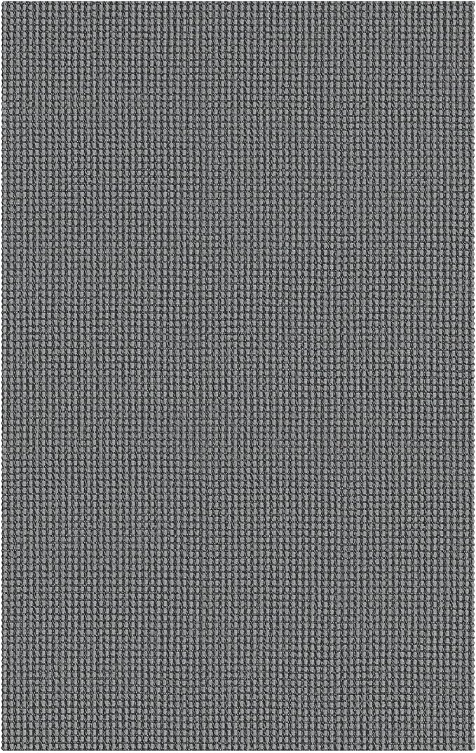 IOHOUZE Washable Area Rug 3x5 Non Slip Rubber Backed Woven Rugs for Entryway Rugs Indoor Outdoor Doormat Throw Rug Floor Carpet for Entrance Kitchen Front Door, Dark Grey