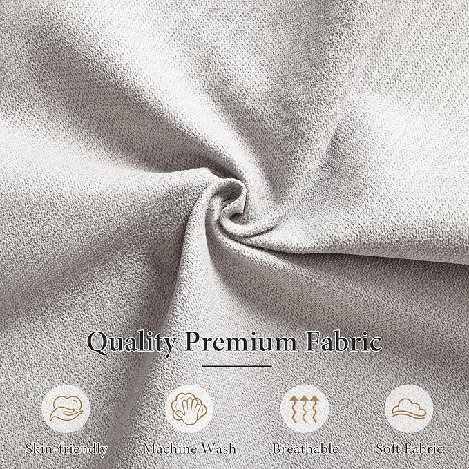 Bezseller Modern Accent Chair, Upholstered Reading Armchair with Wood Legs, Mid-Century Leisure Comfy Single Sofa Chair for Living Room, Bedroom, Home, Office, Light Grey