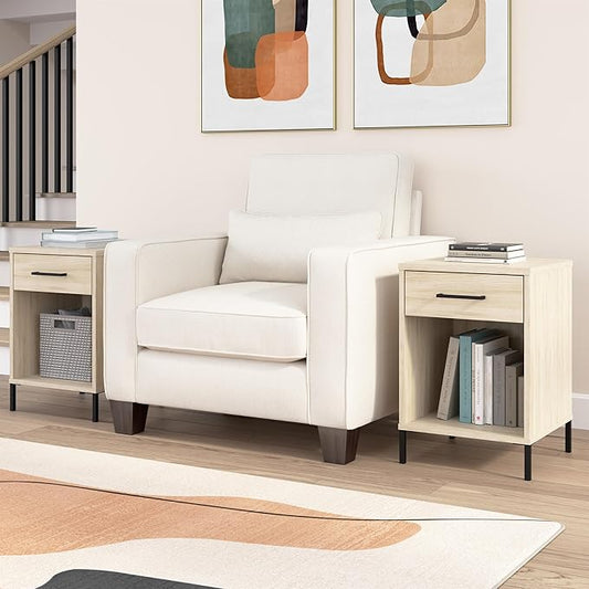 Bush Furniture Essence Small End Table Set of 2 | Side Tables, Home Organization and Storage for Living Room, Bedroom, or Entryway