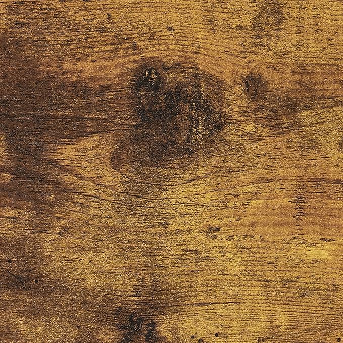 Yaheetech Industrial End Tables, 3-Tier Side Tables with Storage Shelves for Living Room, X Design Sofa Tables, Strong Metal Frame, Easy Assembly, Rustic Brown