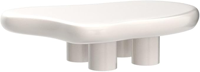 Guyii Cloud Coffee Table, Cute Coffee Tables, Upgraded White Modern Tea Table, Irregular Indoor End Tables for Living Room, Free Shape Center Table with 4 Legs, 46.06 Inches