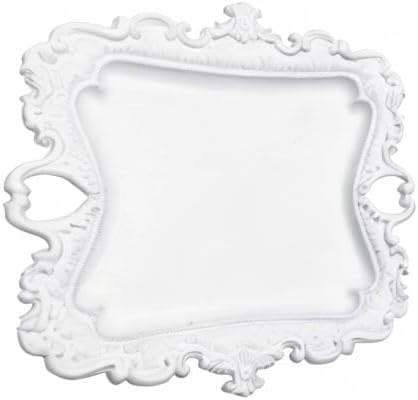 Vintage Small White Ring Dish, Birthday & Wedding Gifts for Women，Wedding Ring Tray (White (1 Pack))