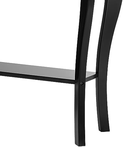 ChooChoo Narrow Console Table with Drawer, Chic Accent Sofa Table, Entryway Table, Black