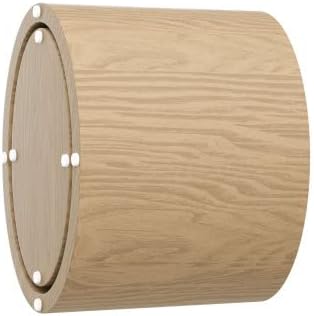 Small Round Coffee Table Nesting End Table Set of 2, Wood Side Circle Accent Tables for Small Spaces Living Room Bedroom Balcony Office, Oak