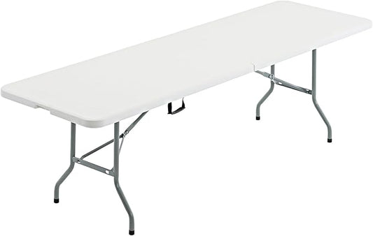 Nazhura 6 Foot Foldable/Folding Table Heavy Duty, Durable and Portable for Dining Picnic and Party