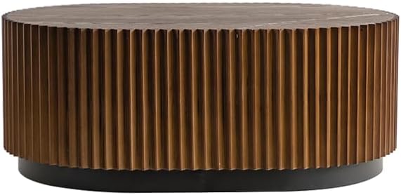 Nesting Coffee Table Set of 2, Modern Round Wooden Circle Accent Coffee Tables for Small Spaces Living Room Bedroom Balcony Office Drum Side Table