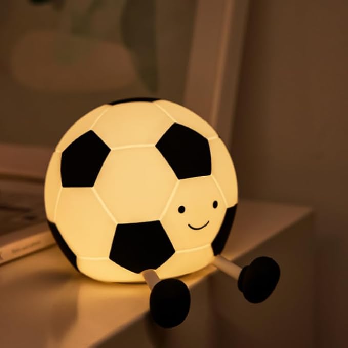 QANYI Sport Fans Soccer Light,Rechargeable Small Lamp Dimmable with Soft Touch,Football Nightlight Accessories Stuff Game Decor, Birthday Christmas Soccer Lover Gifts for Girls 8-12 Kids Teens Boys