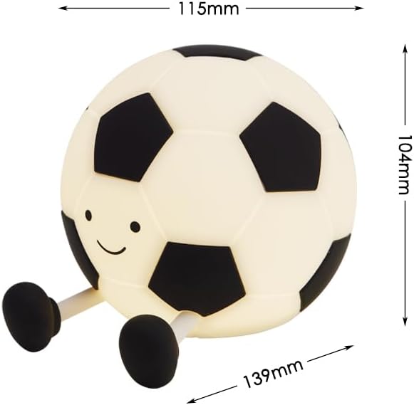 QANYI Sport Fans Soccer Light,Rechargeable Small Lamp Dimmable with Soft Touch,Football Nightlight Accessories Stuff Game Decor, Birthday Christmas Soccer Lover Gifts for Girls 8-12 Kids Teens Boys