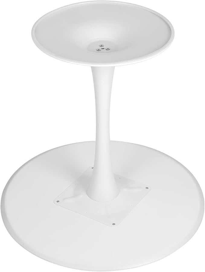 White Round Dining Table for 31.5 inch,Mid Century Modern Small Tulip Table with Metal Pedestal Base for Living Room Kitchen Dining Room
