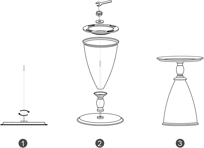 MSOBAIW Round Side Table Small Pedestal Table, Modern Circle Accent End Tables Living Room, Black Minimalist Drink Martini Tables for Small Spaces