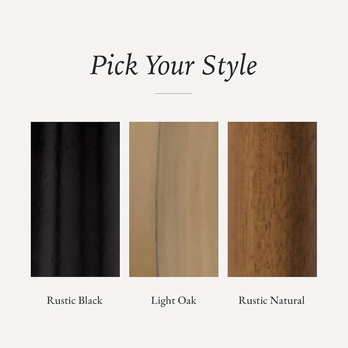 Maven Lane Luna Counter Stool Set of 3 – 26 Inch Round Stools with Footrest – Natural Solid Wood – Space-Saving Design for Kitchen Counters & Islands, Ideal for Apartments, Dorms & Compact Living