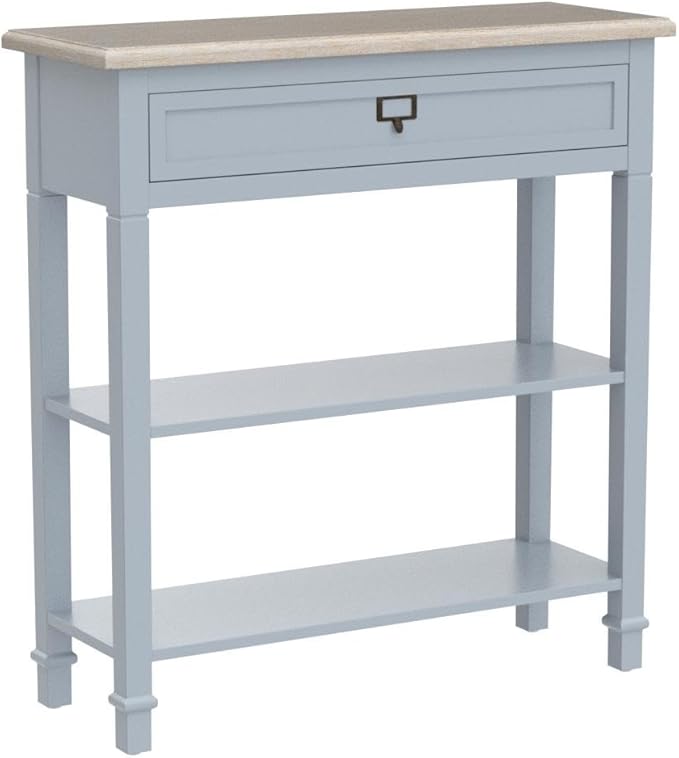 KINTNESS Entryway Table, Narrow Console Table Hallway Tables with Storage for Living Room/Hallway/Foyer, Grey