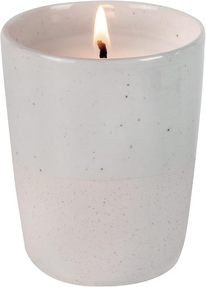 Scented Candle, 8oz Soy Candles, Red Rose Scented White Candles for Women & Men, Long-Lasting Aromatherapy Jar Candle Wax for Home, Bathroom, Non Toxic Candle Gift (Ceramic Cup 18)