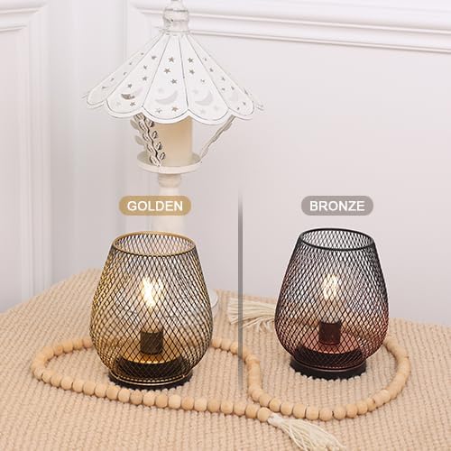 NEEDOMO 6 Pack Battery Operated Lamp Outdoor Table Lantern, LED Table Lantern with Timer Mode, Vintage Decorative Lights Cordless Lamp Indoor Outdoor Patio Bedroom Living Room with LED Bulb