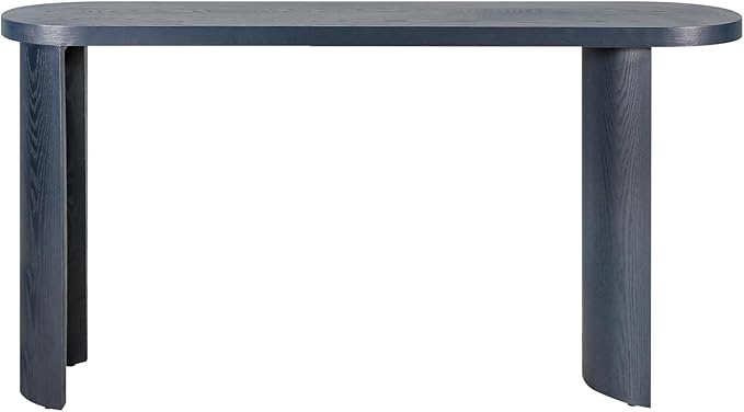 kevinplus 60'' Modern Console Table Sofa Table Entryway Table for Living Room, Contemporary Console Table Sofa Table Sturdy Construction, Curved Legs, Navy Blue