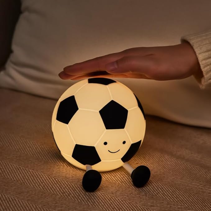 QANYI Sport Fans Soccer Light,Rechargeable Small Lamp Dimmable with Soft Touch,Football Nightlight Accessories Stuff Game Decor, Birthday Christmas Soccer Lover Gifts for Girls 8-12 Kids Teens Boys