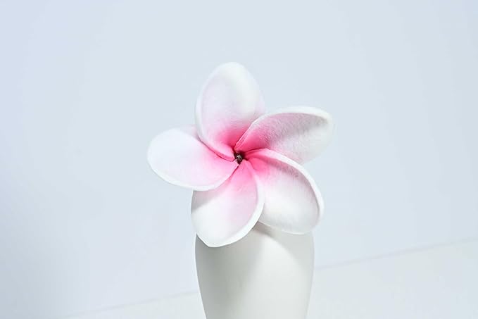 Birthday Gifts for Women 10pcs Gradient Pink Flowers PU Real Touch Flowers Hawaiian Plumeria Frangipani Artificial Flowers for DIY Birthday Gifts Wedding Gifts Home Decor Table Centerpiece