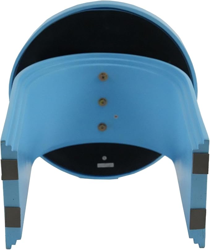 VESCASA 17.75" W Round Sofa Side Table, Modern Nightstand with Arched Wooden Legs, Small Accent End Table for Living Room, Bedroom, Baby Blue