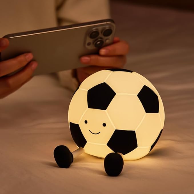 QANYI Sport Fans Soccer Light,Rechargeable Small Lamp Dimmable with Soft Touch,Football Nightlight Accessories Stuff Game Decor, Birthday Christmas Soccer Lover Gifts for Girls 8-12 Kids Teens Boys