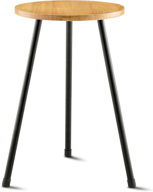 Tall Plant Stand, Mid Century Wood Indoor Plant Stand Plant Table for Flower Pots, Metal Plant Holder, Modern Home Decor Small Round Side End Table (11.8"x20")